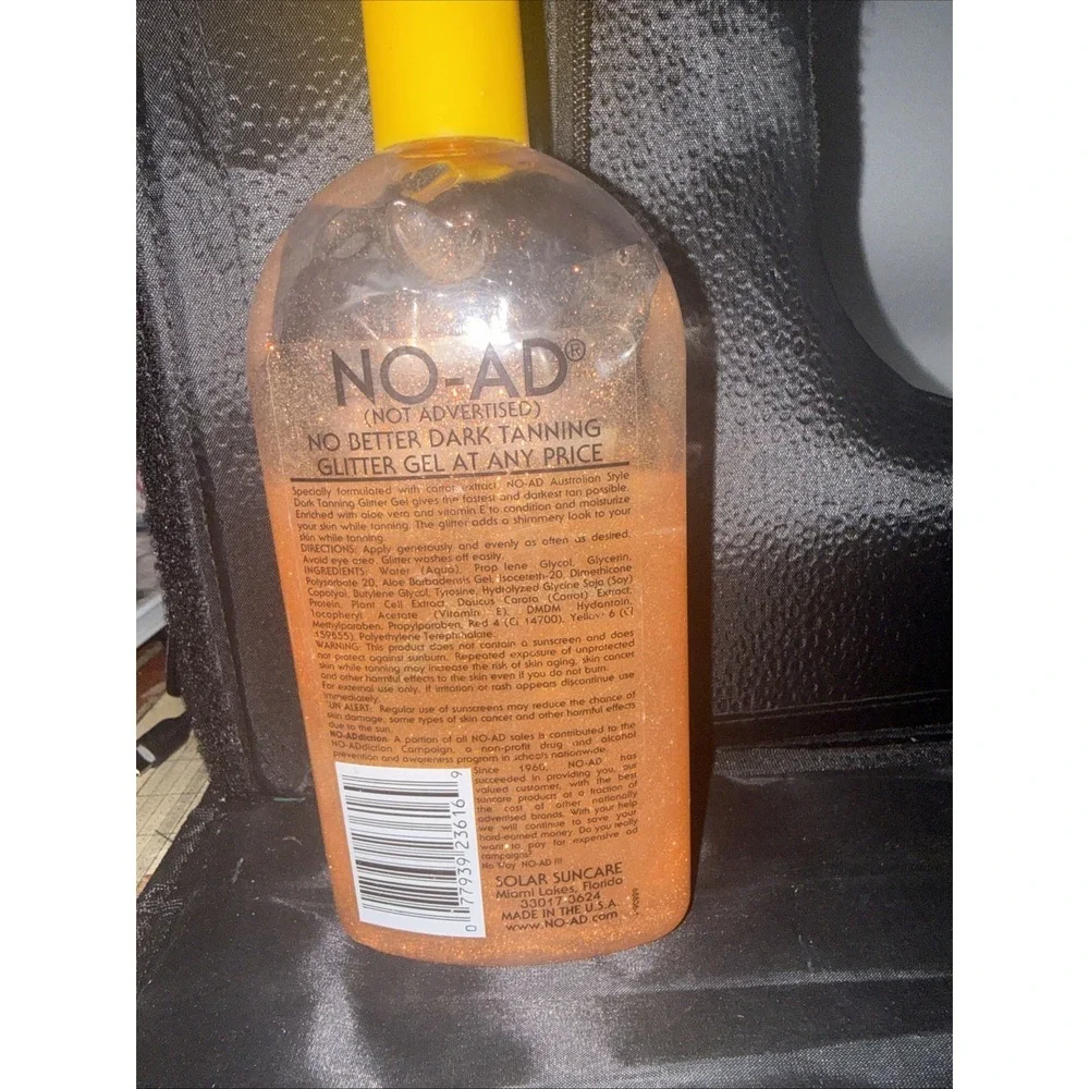 VTG Y2K NO-AD Australian Style Dark Tanning Glitter Gel VERY RARE 16oz ~60% Full